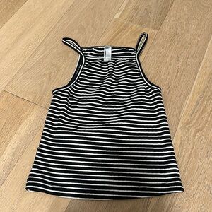 Black and white crop top